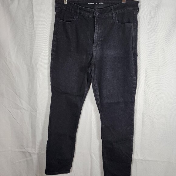 Old Navy High-Rise Straight Womens Jeans Black (Size 16) - Picture 1 of 4
